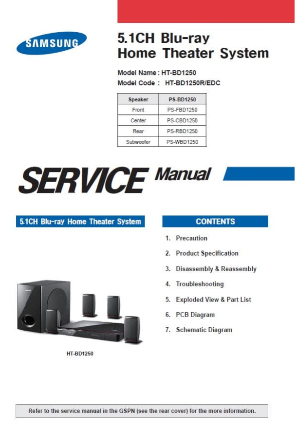 HT-BD1250, HT-BD1250R, PS-WBD1250